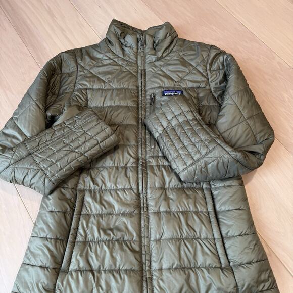 Patagonia Radalie Parka Women's Small Green Full Zip Insulated Outerwear Ski - Picture 4 of 10